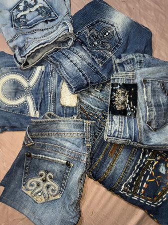 Silver And other brand mini shorts y2k/050