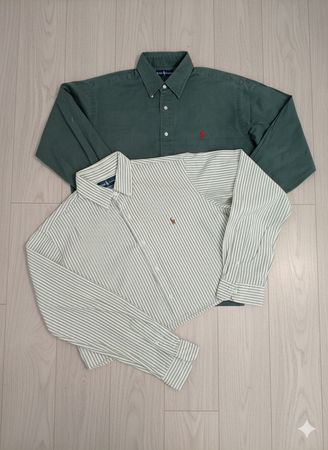 Reworked Ralph Lauren Plain & Stripes Crop Tops