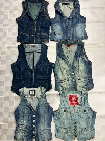 R357 Ladies Y2K Denim Waistcoat