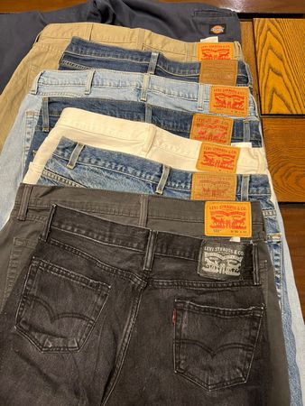 Levis & Dickies Jeans e Pantaloni :9Pcs