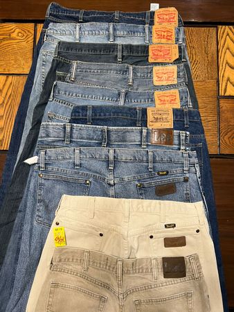 Levi's Lee Wrangler Jeans and Pants: 10 Pcs