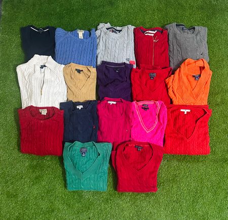 Mix brands cable sweaters