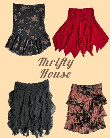 Ruffled Charm Y2k Skirts(TH/114)