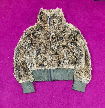 Faux Fur girls zipper jacket
