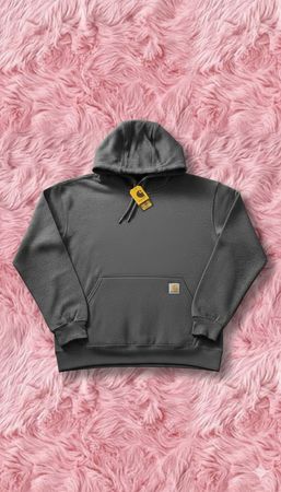 Carhartt rework style gray pullover hoodie