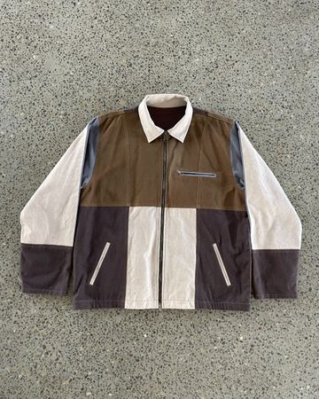 Upcycled Panelled Canvas Workwear Jacket