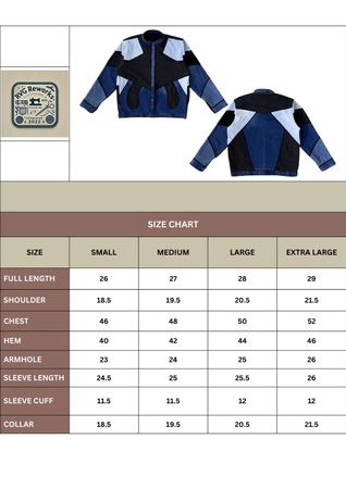 Veste en jean à panneaux géométriques recyclés