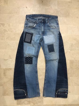 Upcycled Branded Patchwork Denim - 05pcs