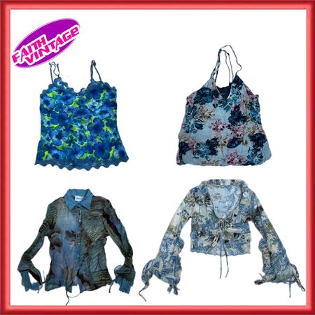 Aquatic Layers Mix Dress Skirt and Tops (FV-388)