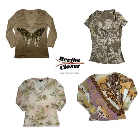 Y2K Nature Vibe Printed Mesh Tops RC-011