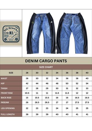 Pantalon cargo en denim et Adidas recyclé