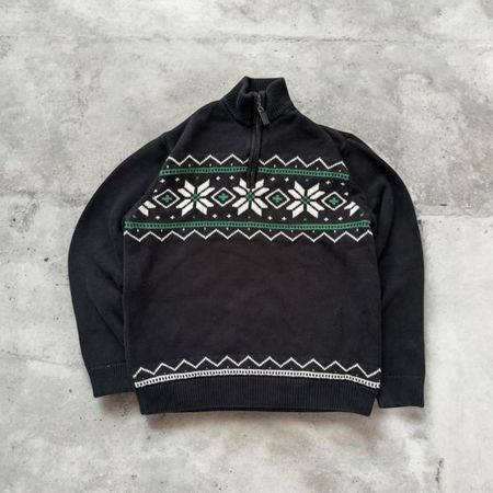 Suéteres Chaps 1/4 zip para homens