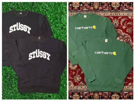 Carhartt and stussy mix color sweatshirt