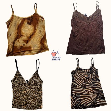 Bronze Heat Y2K Cami Tops(CTO-009)