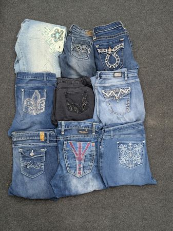 Y2K Embalished Jeans Flare/Bootcut V-014