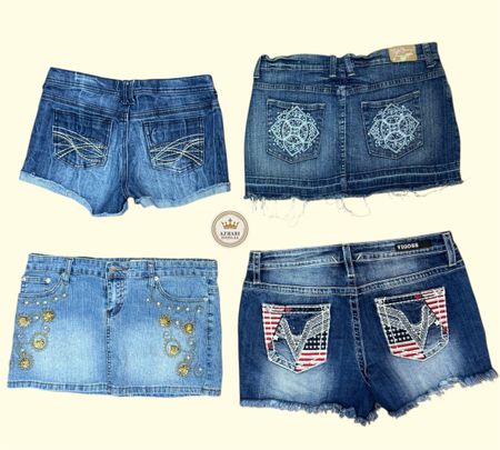 Denim mini skirts & sexy shorts 7 pcs At 351