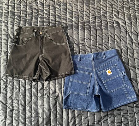 Carhartt rework style blue denim women short