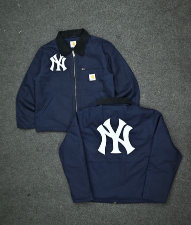 Carhartt rework style blue Yankee Detroit jacket