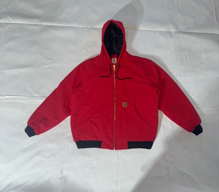 Rework style red carhartt workwear jackets