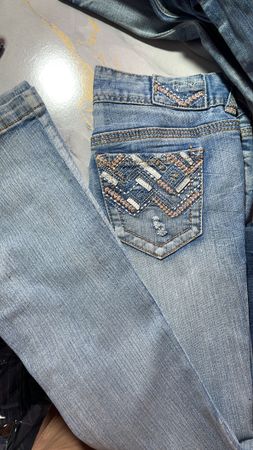 Custom handpick Y2k embroidered jeans
