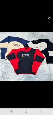 Rework Stussy Rainbow Style Sweatshirt.