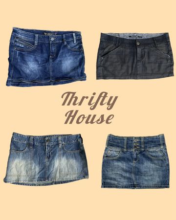 Casual Cool : Jupes en jean mini Y2k (TH/137)