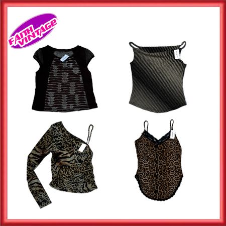 Texture Over Print Mix Dress and Tops Bundle (FV-394)