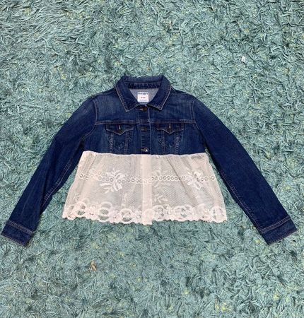 Upcycled Denim Crop Tops Jacken