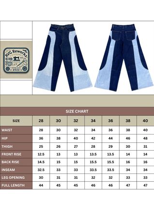 Upcycled Curved-Panel Denim Flare Trouser