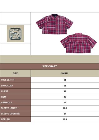 Camisa corta de cuadros superpuestos reciclados