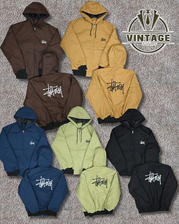 Stussy Active Wear Rework Style Jackets, Stussy Embroidery (front & back)
