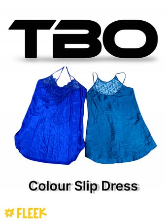 Coloured Slip Dress    (TBO-112)