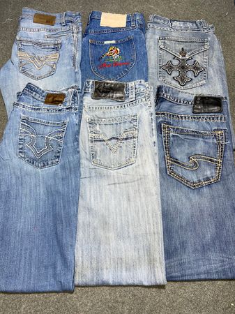 Jeans brodés pour hommes Y2K