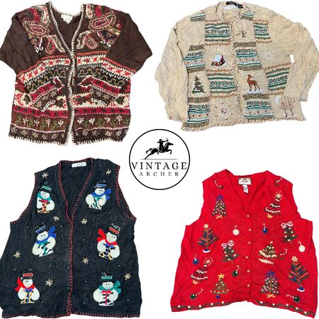 Suéteres y Cárdigans Retro Y2K Edición Navidad 10pcs (S-14)