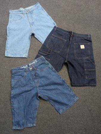 Carhartt Rework Style Light Blue, Mid Blue, Dark Blue Jorts (15 pcs), (CS- 002)