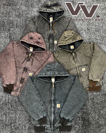 Carhartt reworked style mix colour acid wash active jackets #21126