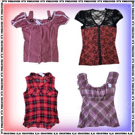 Lana Del Rey Core-Gingham Tops, Camis, Shorts, Plaid/Mini Röcke, Slip/Fließende Kleider, Lederjacken (SS-1871)