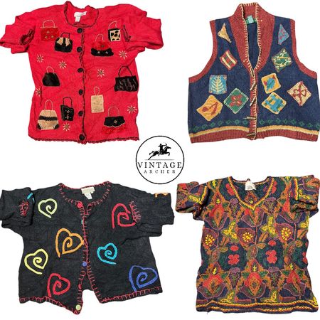 Vintage Sweaters and Cardigans Unique 10pcs (S-32)