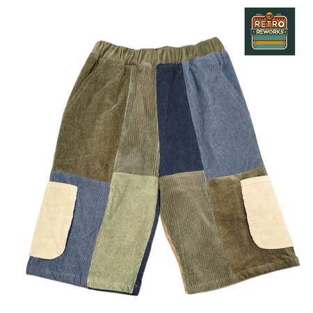 Upcycled Patchwork Corduroy Shorts