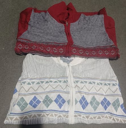 90's Printed Sweater Full Botton