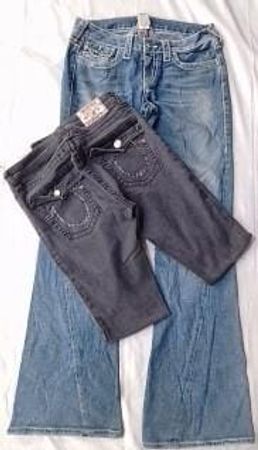 CR5997 Vintage True Religion Flare / Straight Jeans