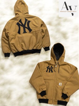 Carhartt rework style NY embroidery hooded jacket