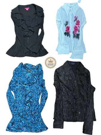 Y2K Ruffles crinkle Tops