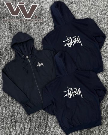 Stussy reworked style navy zipper hoodies #22126