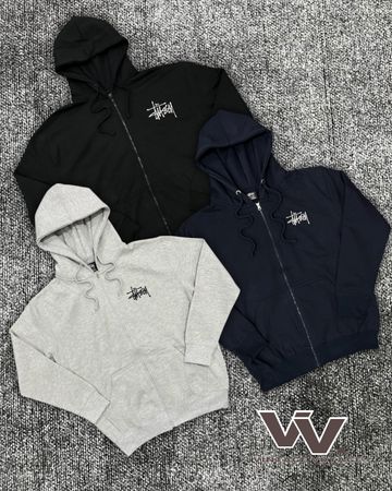 Stussy reworked style mix colour zipper hoodies #22126