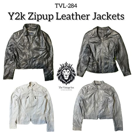 Y2k Zipup Leather Jackets (TVL-284)
