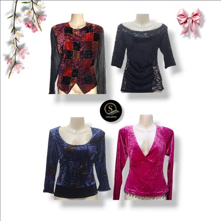 Y2K Velour Full Sleeves Tops