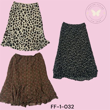 Colorful Printed Polyester Skirts – Mega Combo (40 Pieces)FF-1-032