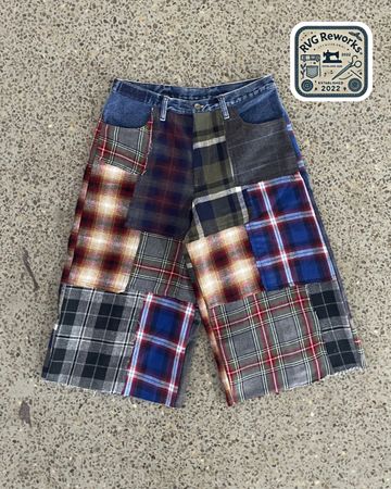Upcycled Patchwork Flannel Jorts