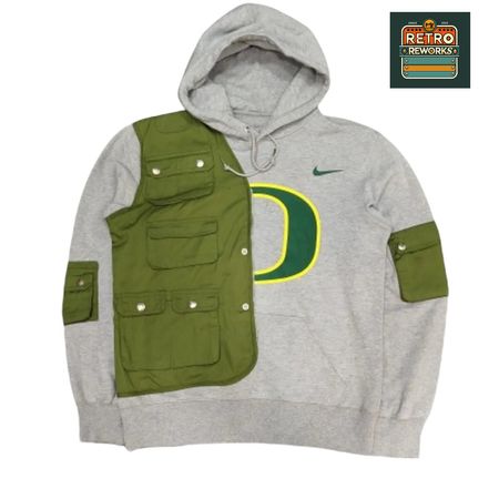 Upcycled Branded Hoodie Cargo Pants